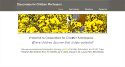 Desktop Screenshot of discoveriesmontessori.com